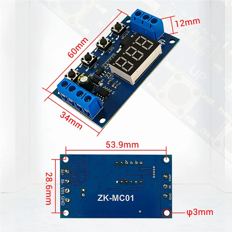 【รายการขายดี】DC 3.3V-15V มอเตอร์ไปข้างหน้าและย้อนกลับ Controller รอบอัตโนมัติ Timing Delay Module สัญญาณ Trigger Brushed M