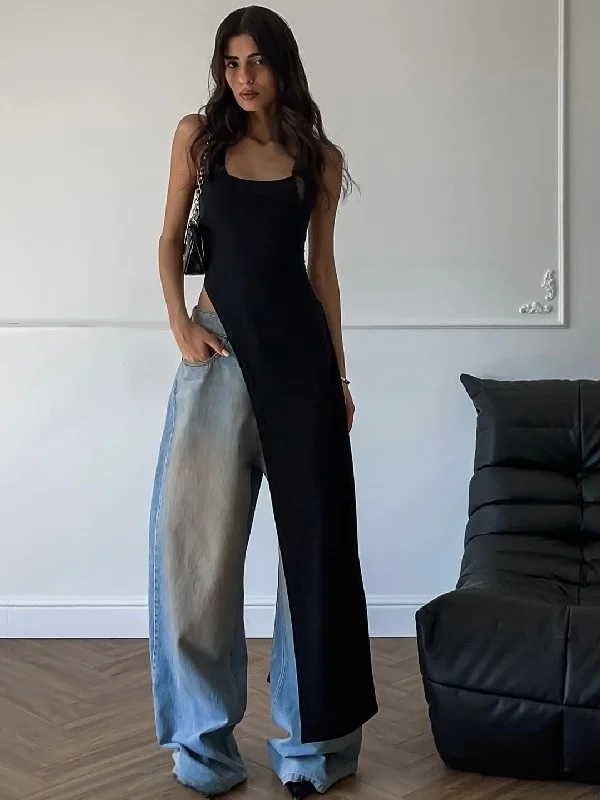 เสื้อยืดคอวีเซ็กซี่ทรงเข้ารูป Dr. Long สำหรับผู้หญิง แฟชั่นลำลองฤดูร้อน ผ้าบาง สีพื้น สไตล์ยุโรป