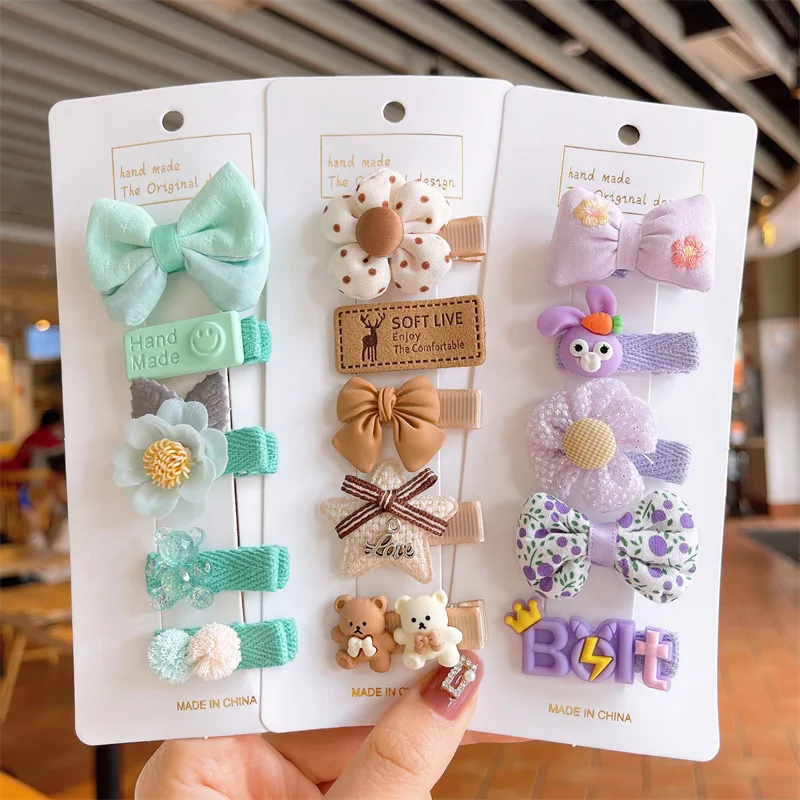 6pcs Colorful Lace Bow Dog Hairpin Pet Puppy Kitten Hair Clip Kawaii Head Accessories Flower Hair Grooming Pet Supplies