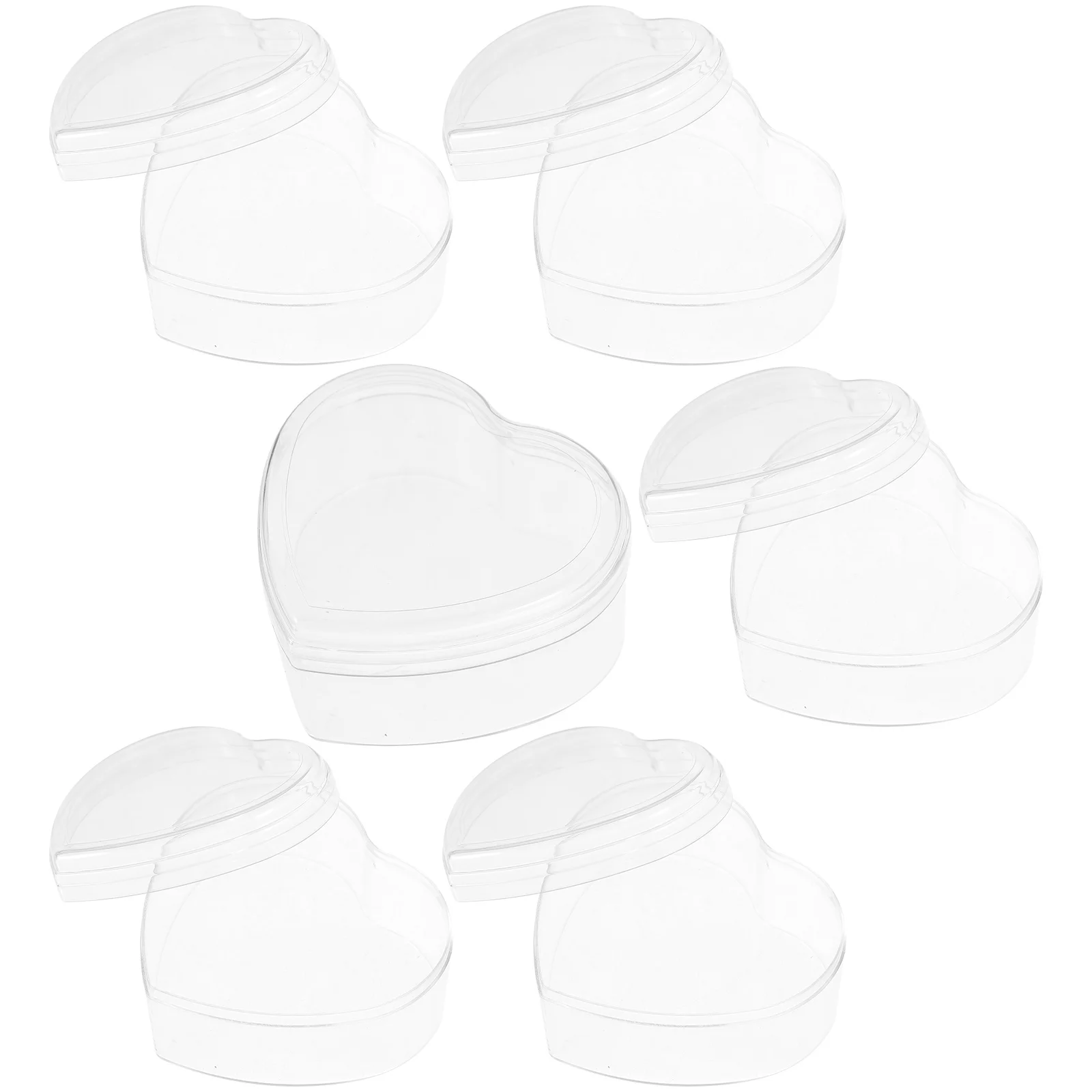 12Pcs Candy Jewelry Storage Box Heart Shape Durable Jewelry Organizer Desktop Storage Case for Earrings Necklace Gifts