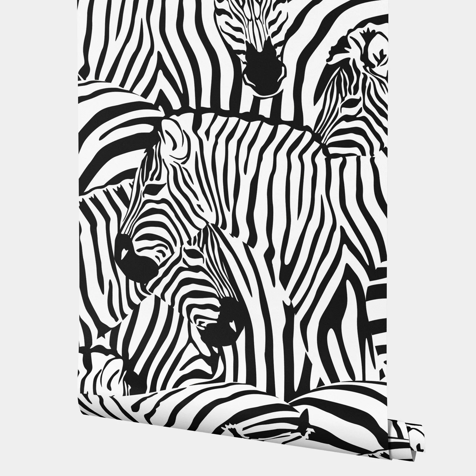 

Самоклеящиеся съемные обои с изображением зебры, черно-белые обои с изображением животных для украшения дома, нестандартный размер