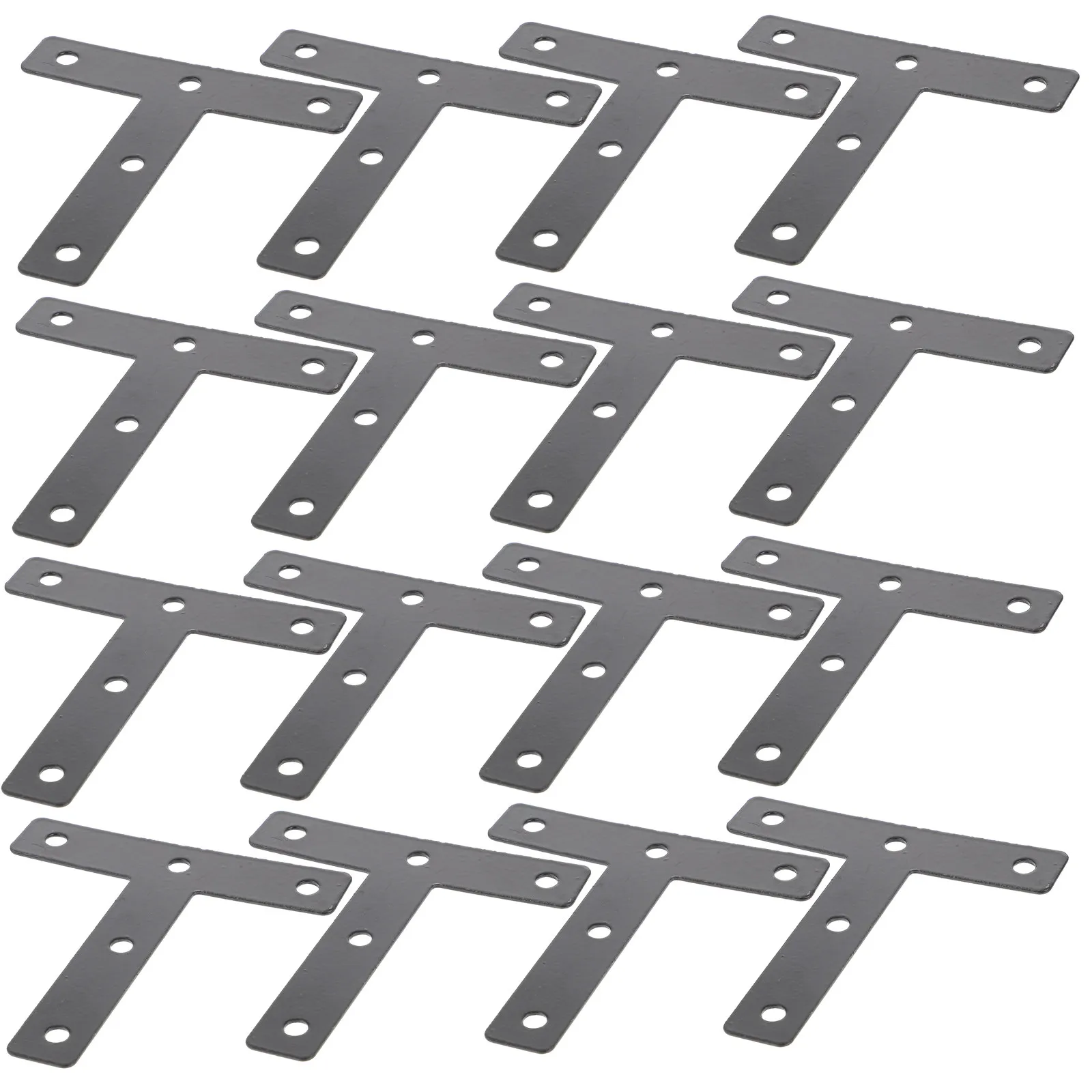 20 Pcs Flat T Shelf Braces Bracket Furniture Support Mending Plates Woodworking Fixing Brackets for Shelf Construction