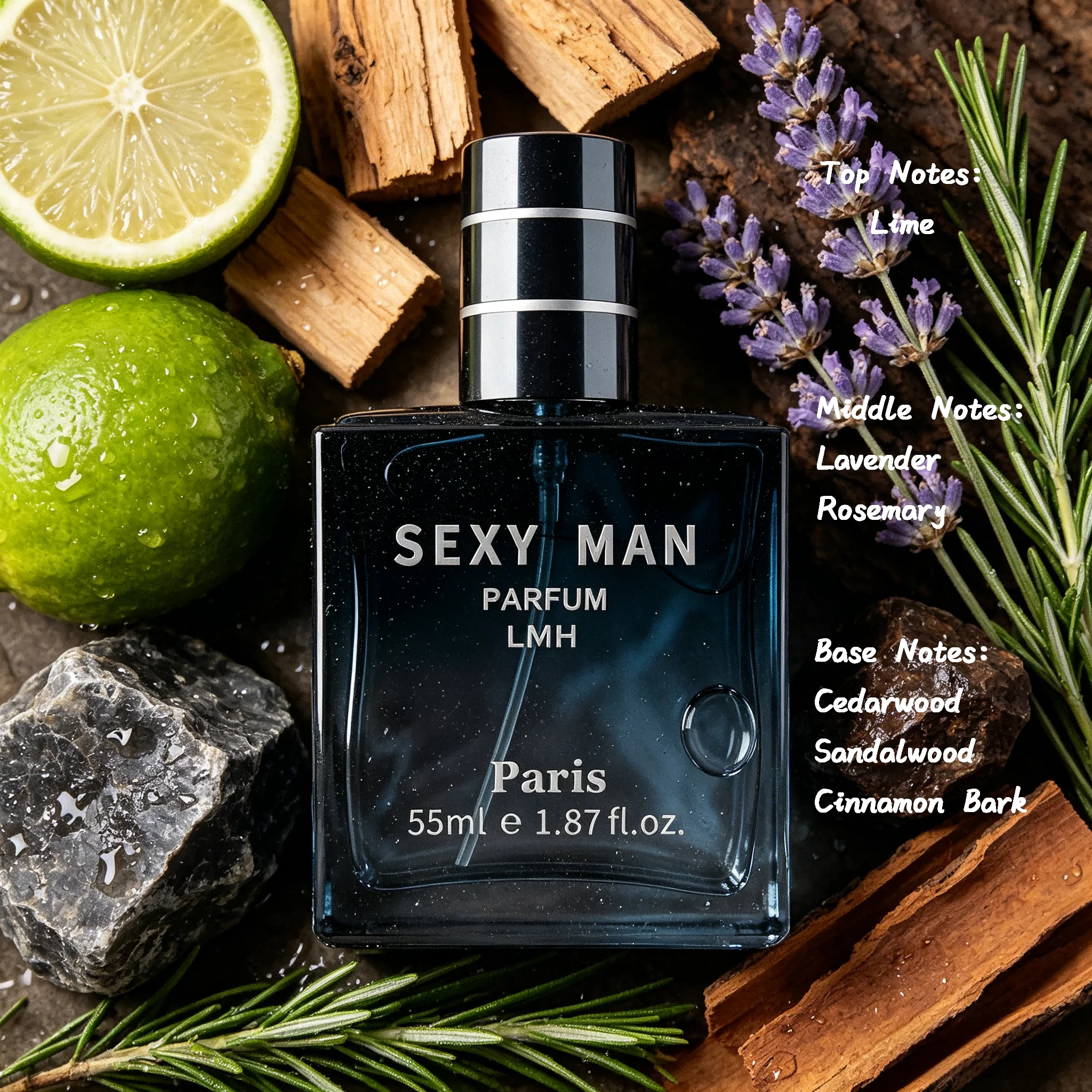 Men's Cologne, Men's Perfume, 55ml With Rich And Fresh Woody Fragrance, Long-Lasting Scent, Perfect Gift For Your Husband Or Boyfriend