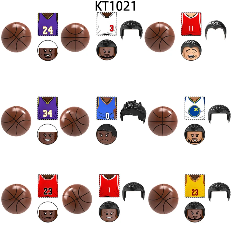 

The KT1021 Famous Basketball Player Star Number 24 3 11 34 0 23 30 1 Model Blocks MOC Bricks Set Gifts Toys