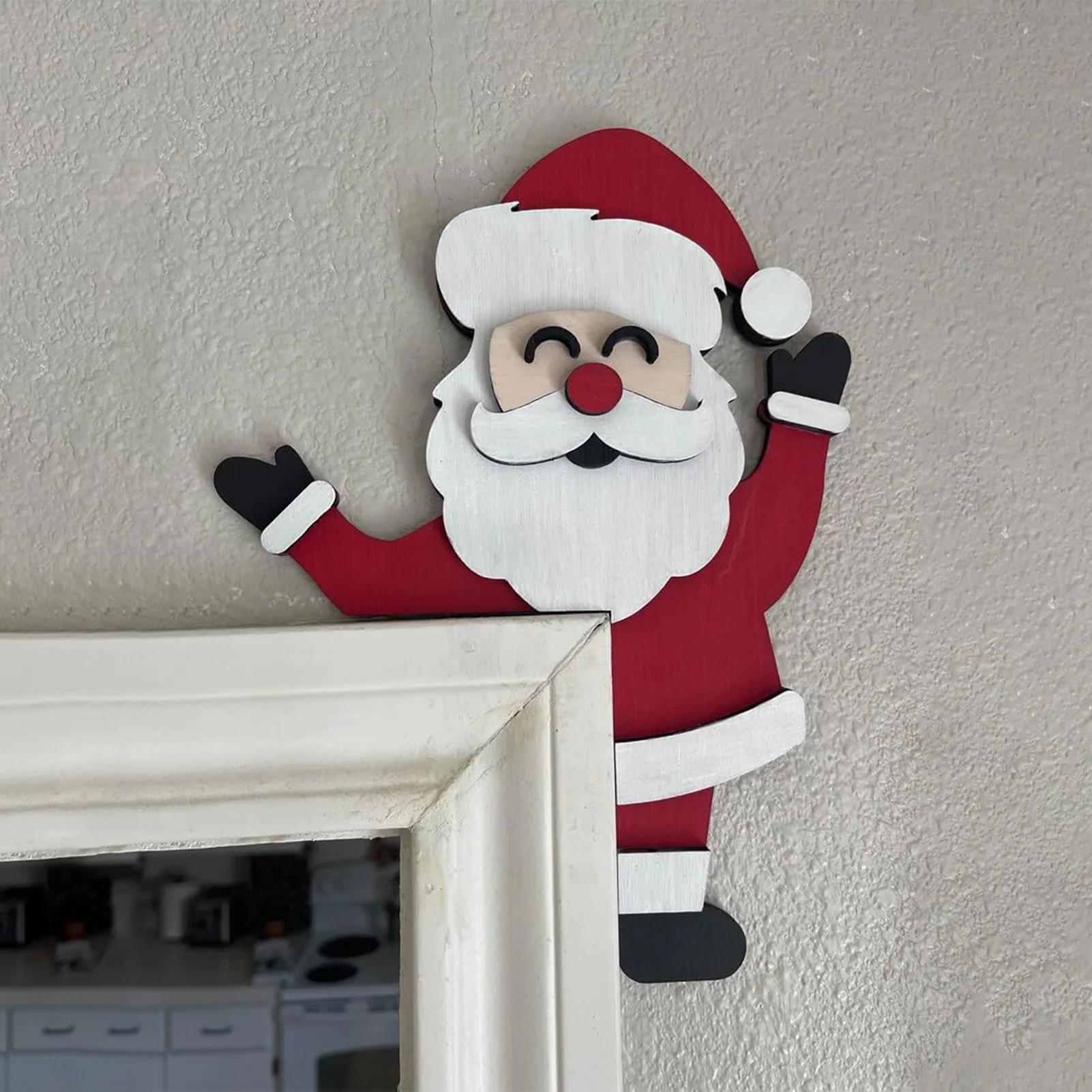 Santa Claus Door Sign Decor Festival Windows Walls DIY Craft Interior Decor for Doors Walls Cabinets Windows