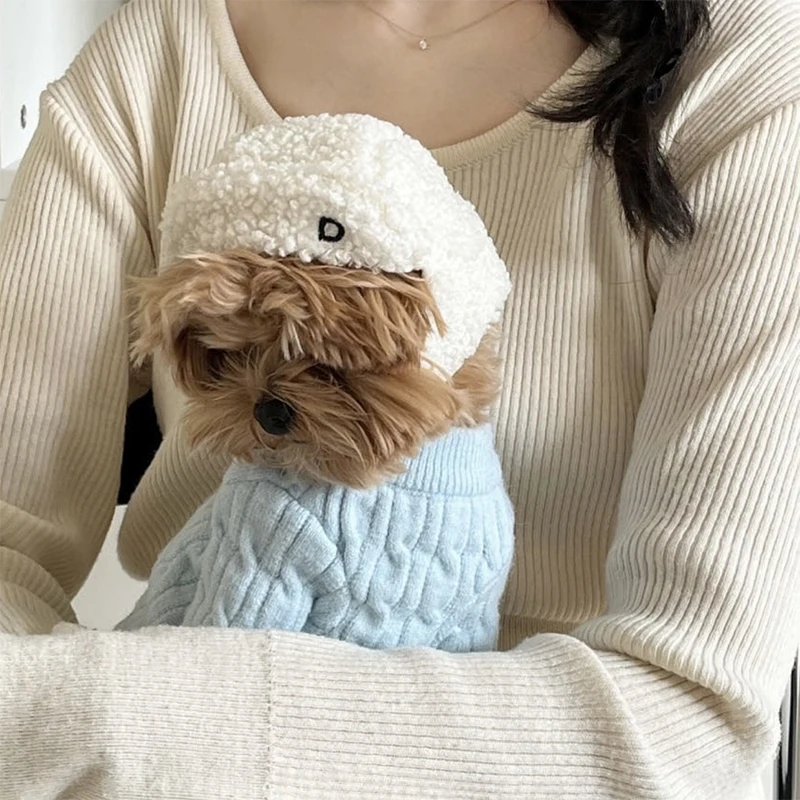 new Pet Plush Lamb Plush Head Pullover Hat Dog Cat Autumn Winter Lovely Loose Warm Head Protector Ear Hat Doggy Outing Hat 2026