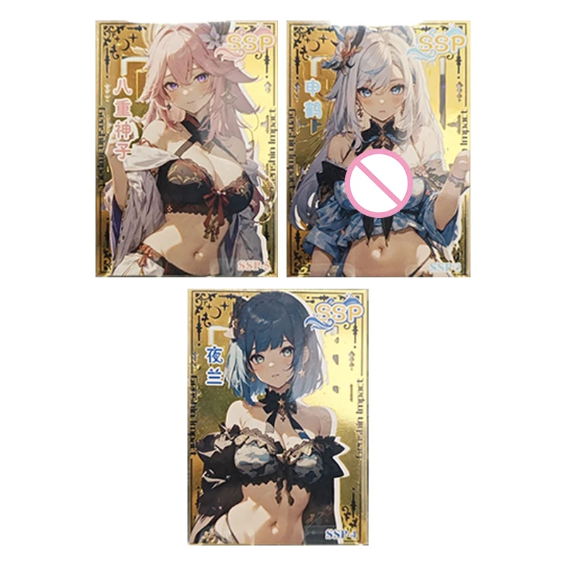 Japanese Anime Goddess Story Yae Miko Shenhe Yoimiya Raiden Shogun Collectible Cards Christmas Birthday Gifts Children's Toys