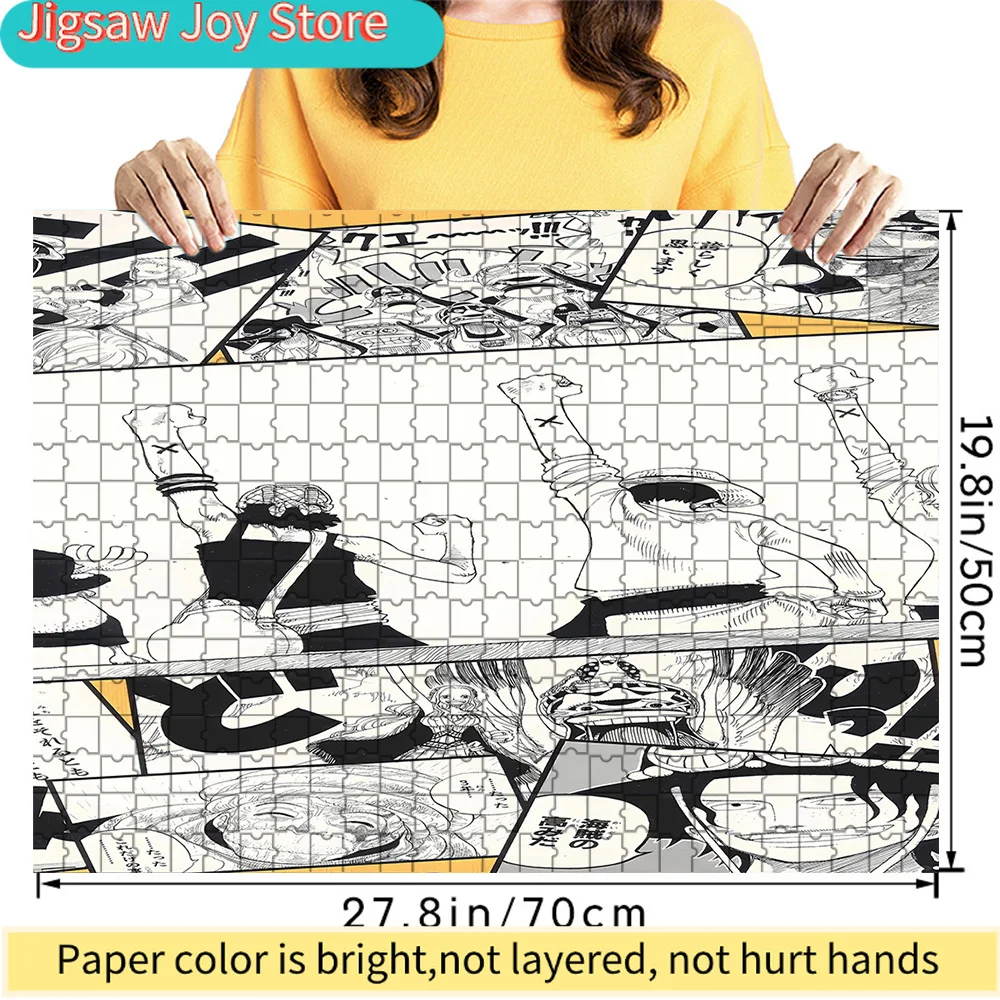 

Премиум-пазл из бумаги: Луффи и Усопп (One Piece), коллаж из манга-панелей, высококачественный картонный пазл для веселого семейного досуга