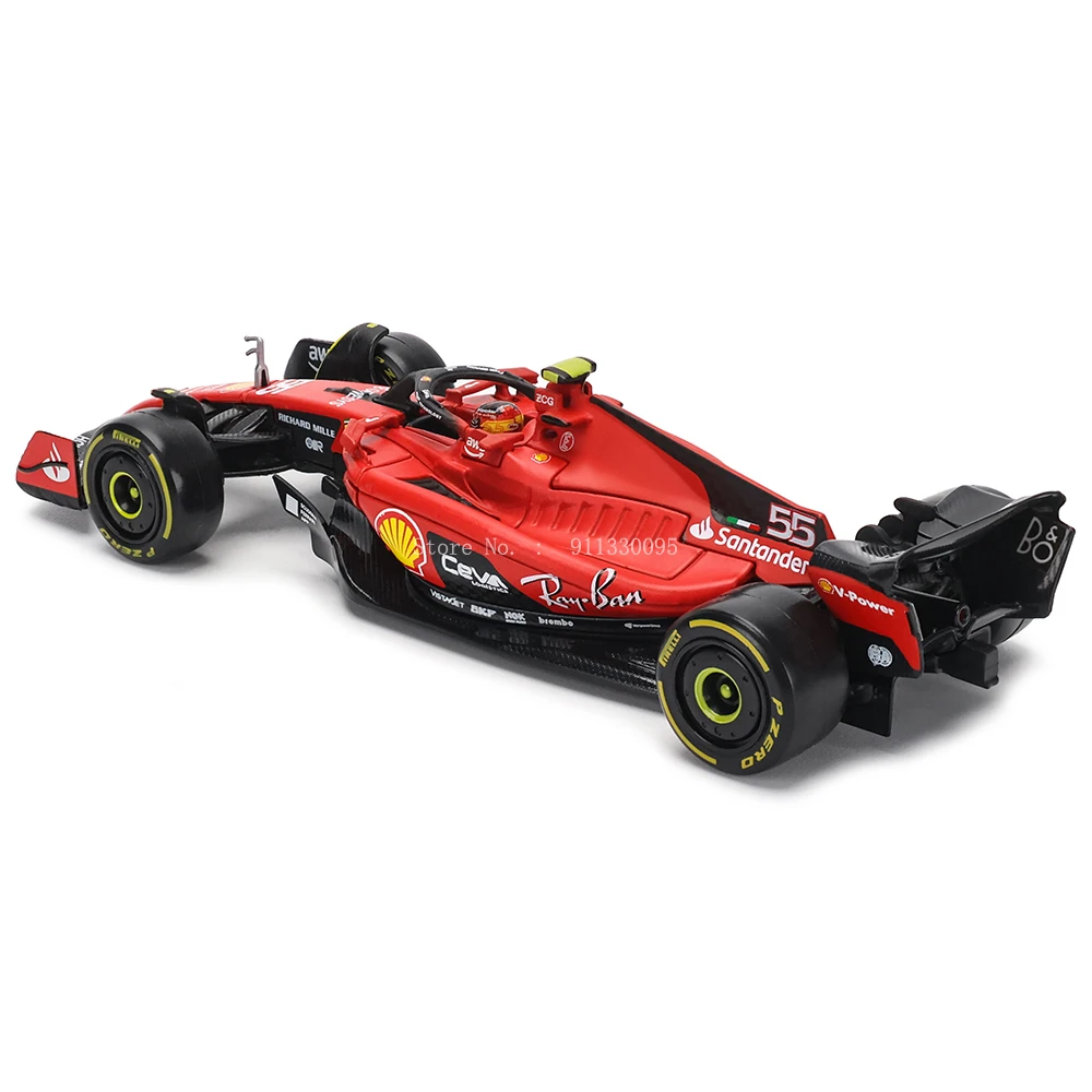 Bburago 1:18 New 2023 SF23 F1 Racing #16 Charles Leclerc #55 Carlos Sainz Static Car Model Vehicles Formula 1 Alloy Toy Vehicle