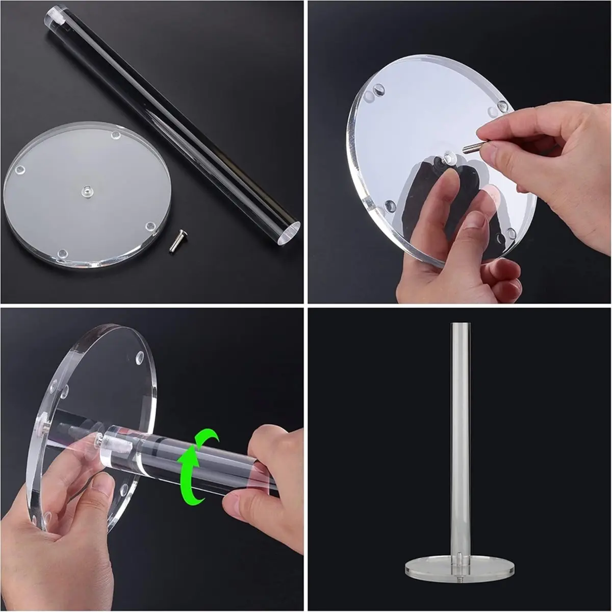 Paper Towel Holder Countertop Acrylic 5.9