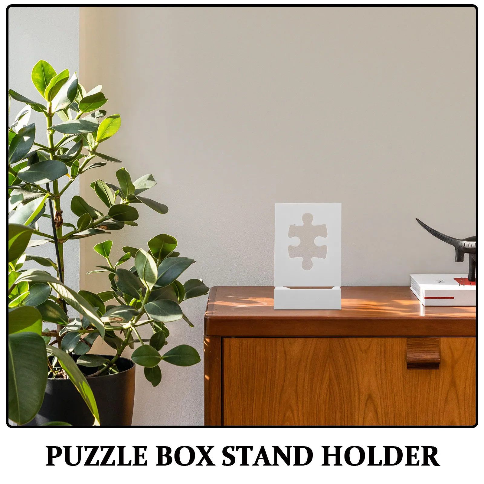 ขาตั้งกล่องปริศนา สีขาว แข็งแรง น้ำหนักเบา ขาตั้งโปสเตอร์ ขาตั้งจัดแสดง ขาตั้งเก็บของ สำหรับโต๊ะ บ้าน จิ๊กซอว์