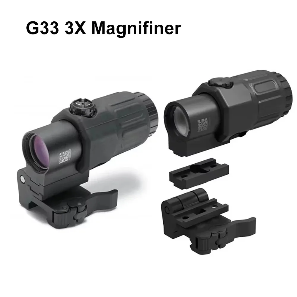 G33 G43 G45 Sight Fixed 3X 5X Magnifier Scope With Switch to Side Quick Detachable QD Mount For Airsoft Hunting