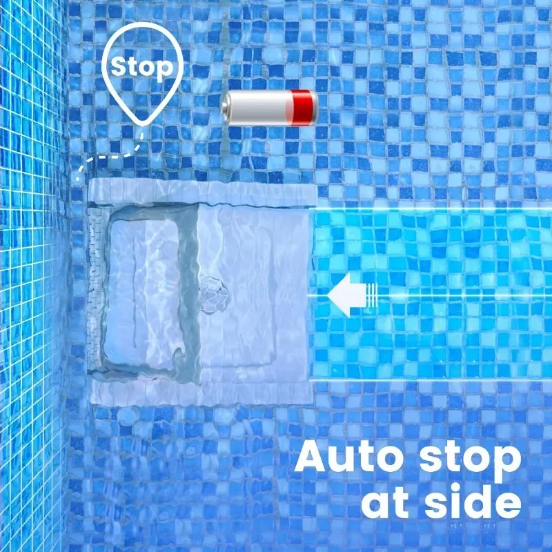 Aspirador de piscina robótico automático, navegação inteligente, apto para piscinas inground