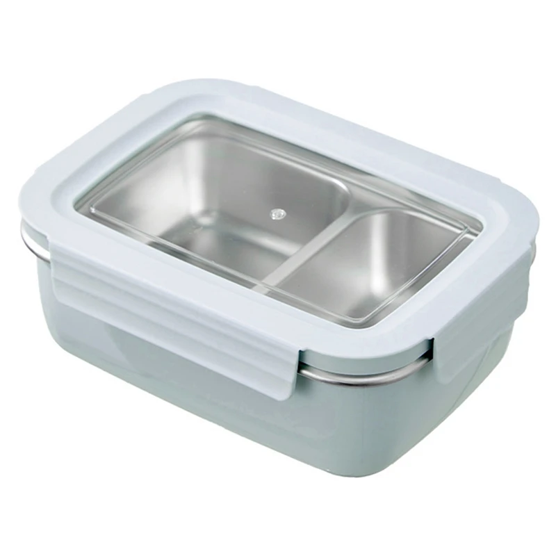 304 Stainless Steel Divided Bento Lunch Box with Detachable Lid Student Large Capacity Sealed Lunch Container A 230ML-AD23 view 6