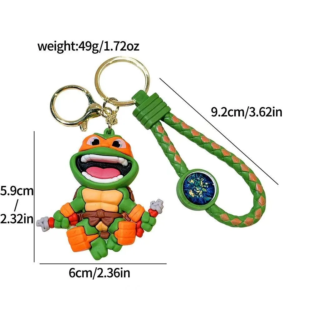 4 style Anime Ninja Turtle Keychain Model Doll For Things Bag Ornament Raphael Donatello Halloween Christmas Day  Birthday Gifts