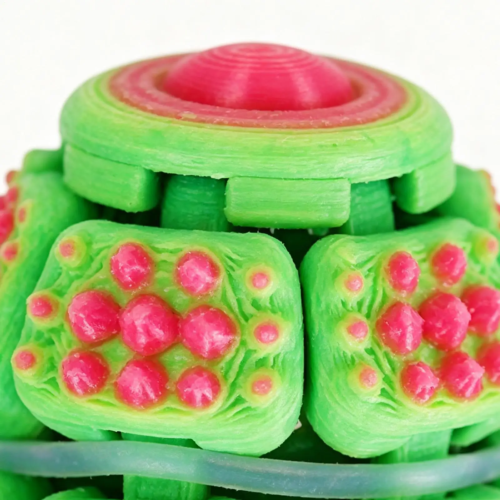 Press Fidget Toy Decorative Calm-Down Colorful Ornament 3D Printed Hand Press Toy for Teens Boys Girls Seniors Students Long