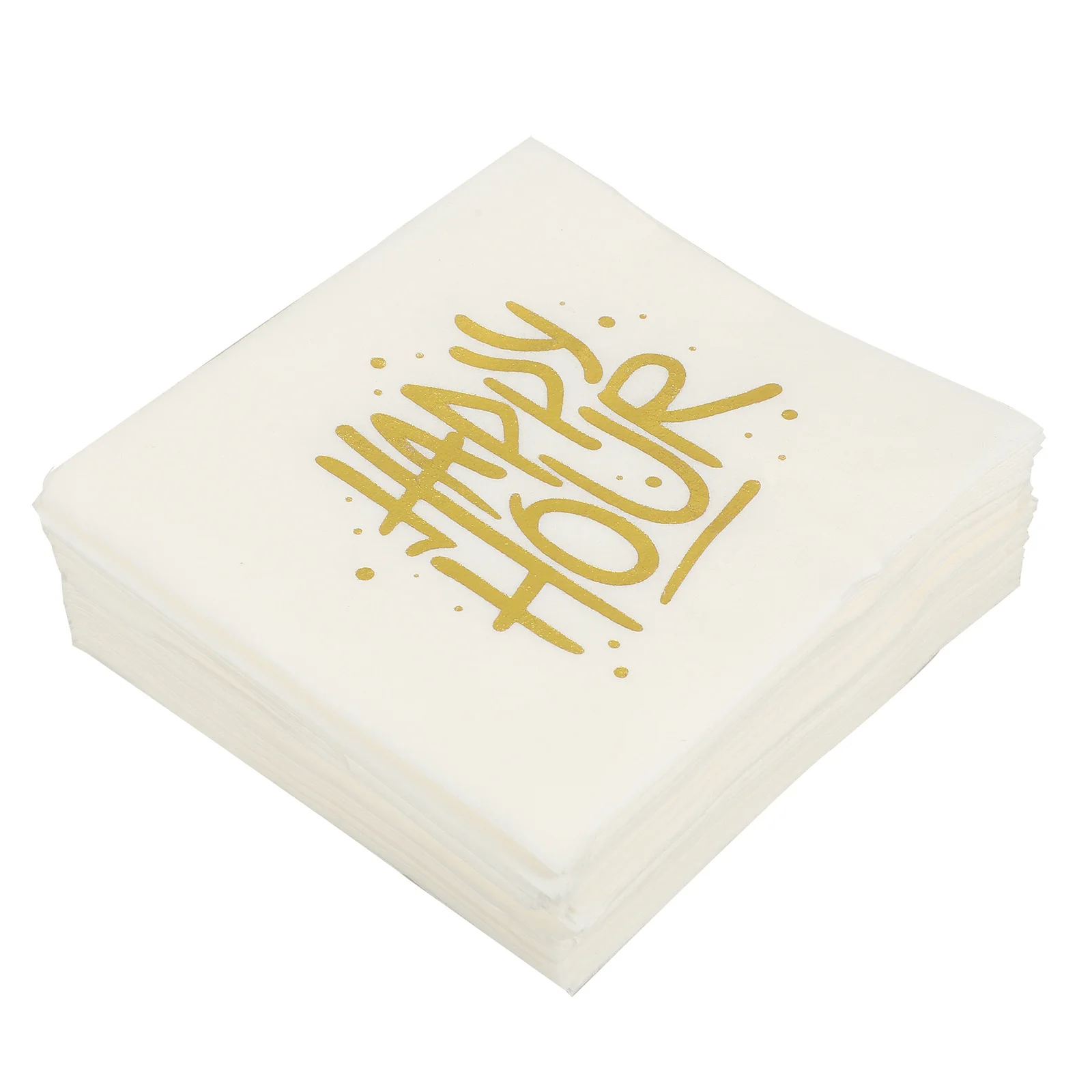 مناديل ورقية مزخرفة، مناديل عشاء للاستعمال مرة واحدة لحفلات الزفاف والعطلات والاحتفال بأدوات المائدة بنمط الكلمات الإنجليزية