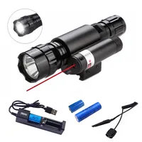 Red/green Laser Rechargeable Bright Flashlight FAL,G36, AK-47 Accessories M16 Tactical Hunting SCAR Laser Two-in-one Sight FAMAS