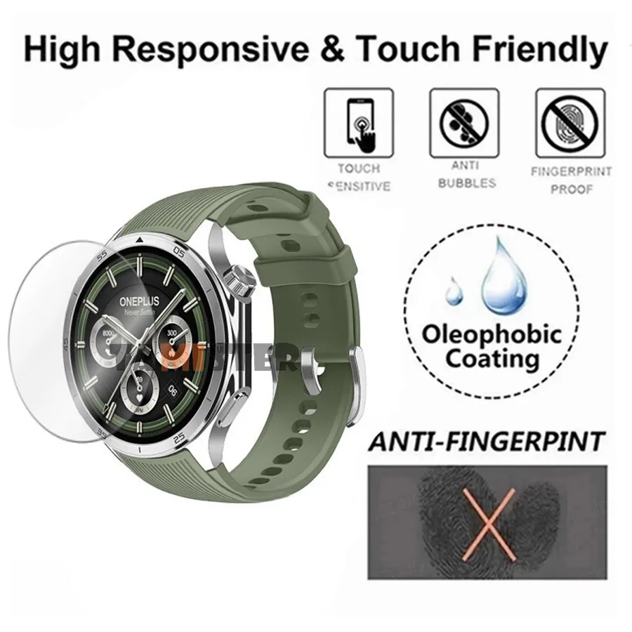 Защитная пленка из закаленного стекла для смарт-часов OnePlus Watch 3, защитная пленка от царапин для OnePlus Watch 3, аксессуар для чехла