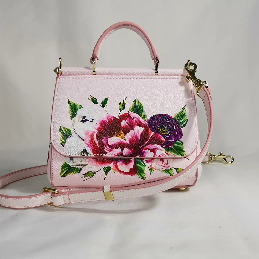Ladies Handbags Rose Lady Shoulder Bag Tote Bag Leather Female Crossbody Brand De FD99060124signer Yellow