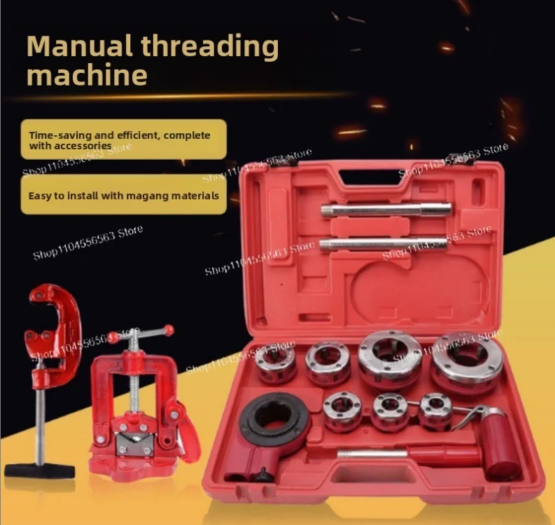 1/2,3/4,1 Inch Manual Pipe Threading Die, British Standard Cylindrical Pipe Thread Manual Threading Machine