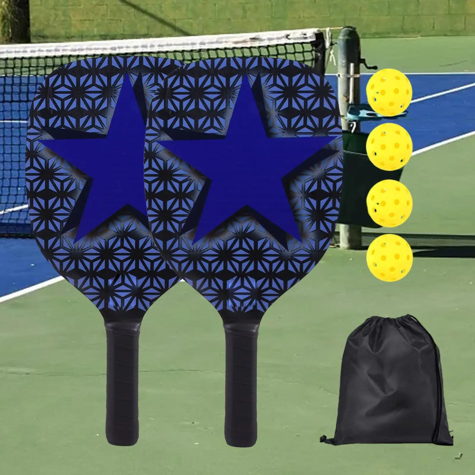 

Premium and Pickleball Balls, with Carrying Case, Nonslip Grip, Portable Pickleball Rackets for Traction and Stability