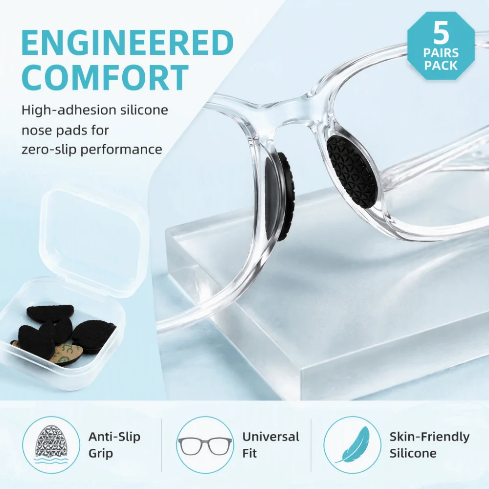 Soft Glasses Nose Pad Non-Slip Long Lasting Eyeglass Nose Support Lizard Texture Thin Sunglasses Nose Bridge Patch