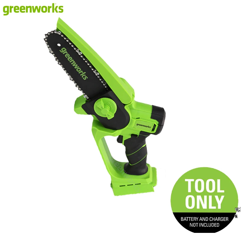 Greenworks 24V 6-Inch Mini Chainsaw Brushless One-Handed Manual Chain Oiling Protective Guide Bar Cover Tool Only