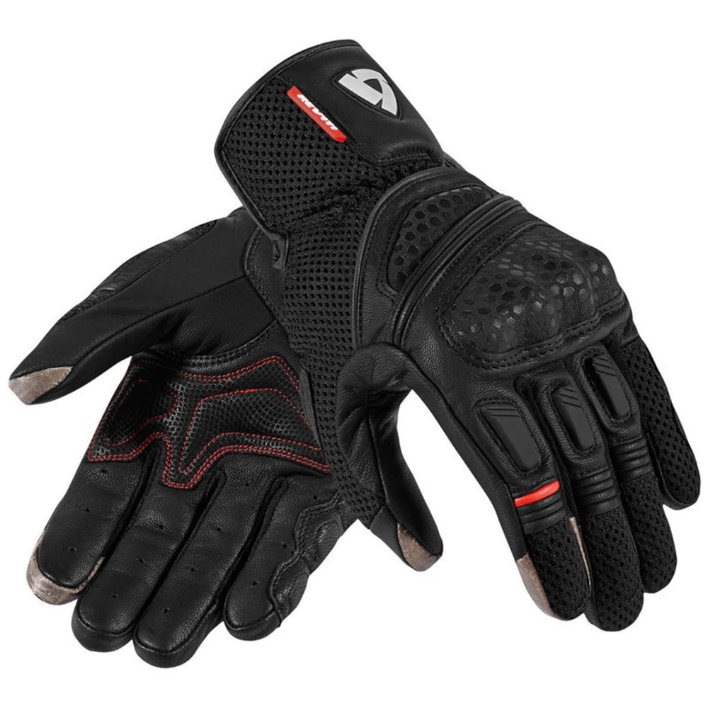 Revit Dirt2 Leather Gloves Black Motorbike Motorcycle Touch Screen Gants Off Road Race Protect