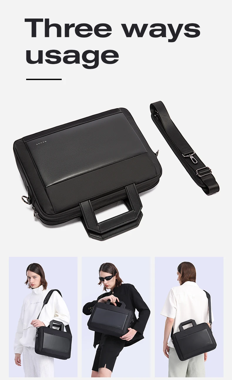 Bange Briefcase for Men Laptop Bag Retro Travel Messenger Man Bags 15.6 in High Capacity Computer Shoulder Bag Male Briefcase