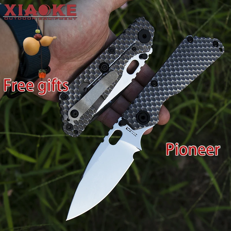 

Professional M390 Steel Folding Pocket Knife TC4 Titanium Handle Hunting/Camping Knife Portable EDC Mirror Polish Stonewash