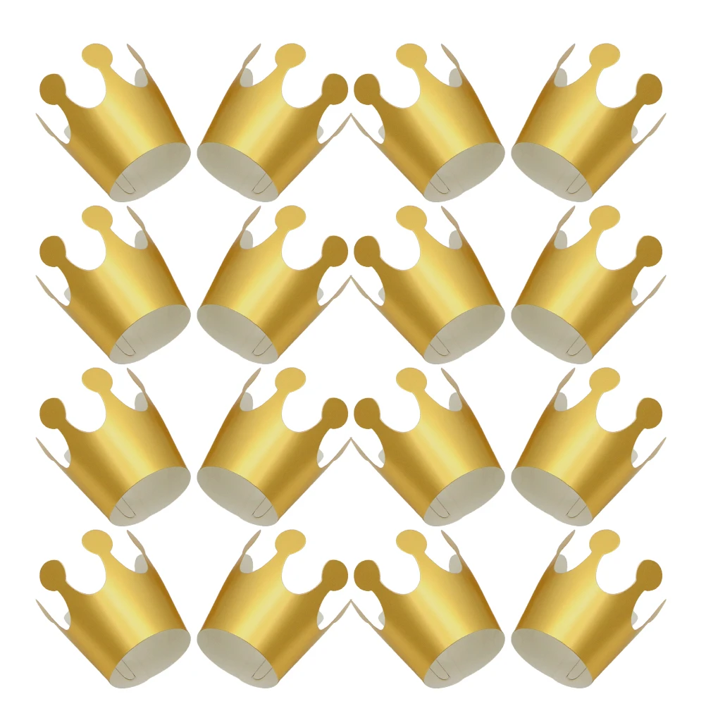 

20pcs Paper Crowns Birthday Hats Party Headwear Crown Design Lightweight Comfortable For Men Women Photo