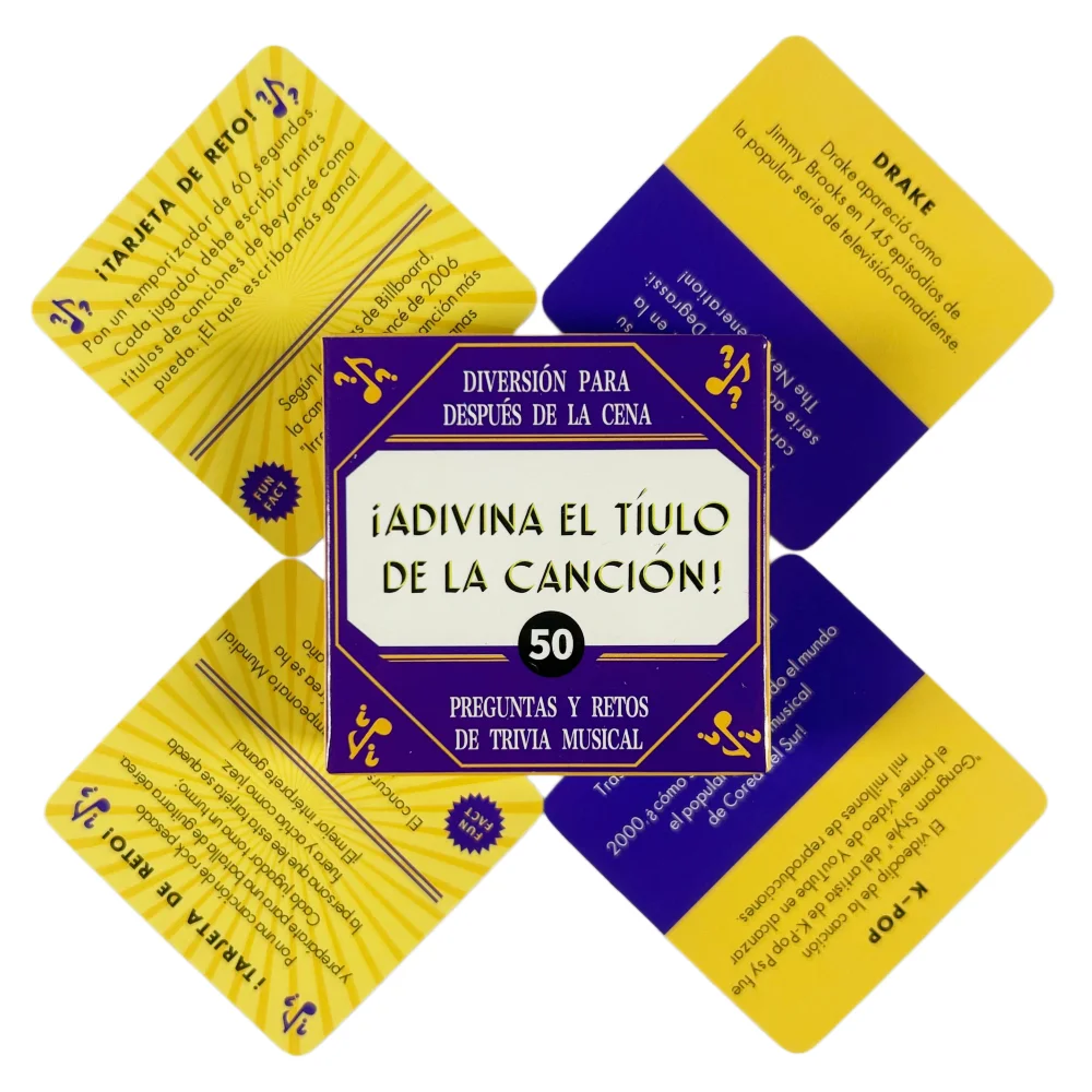 Juego de Cartas Mini Truth Or Dare en Inglés o Español, Adivina el Nombre, Adivina la Canción, Adivina la Palabra, Ideal para Fiestas
