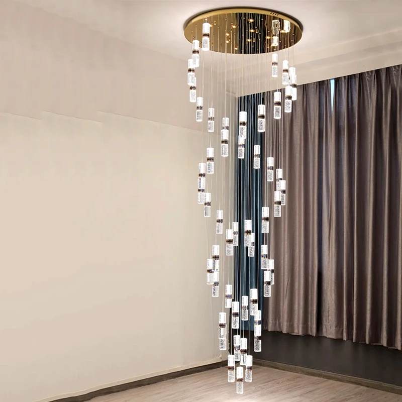 Modern stair chandelier Pendant lights indoor lighting Ceiling lamp hanging light led Chandeliers for living room indoor lightin