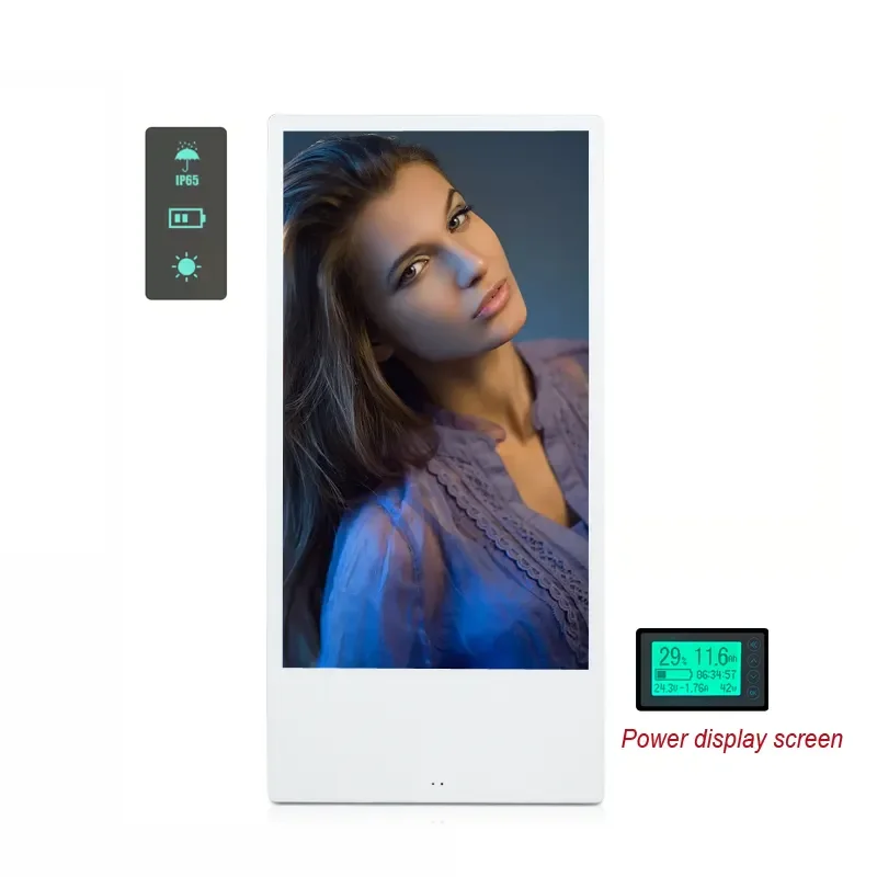 43-calowy ekran reklamowy z systemem Android, zasilany bateryjnie, cyfrowy wyświetlacz zewnętrzny, wodoodporny wyświetlacz LCD do reklam