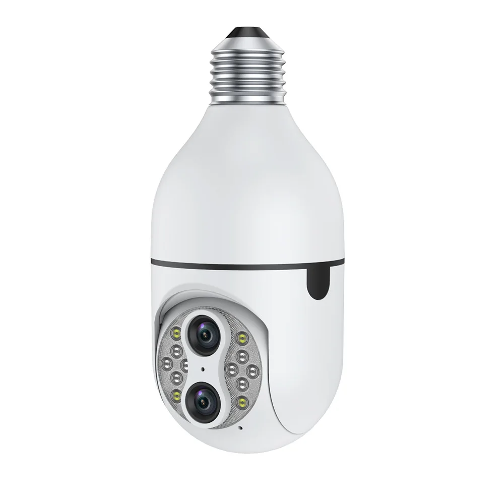 4MP IPC360Home APP 10X Zoom Dual Lens E27 Lamp Head Socket PTZ IP Dome Camera AI Humanoid Full Color Home Security Baby Monitor