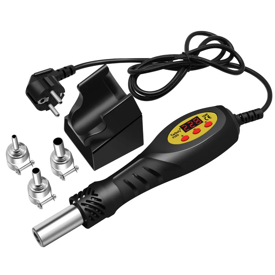 

958D Heat Gun Electrical Digital Display Temperature Adjustable Hair Dryer Hot Air Gun Soldering For Mobile Phone Repair DIY