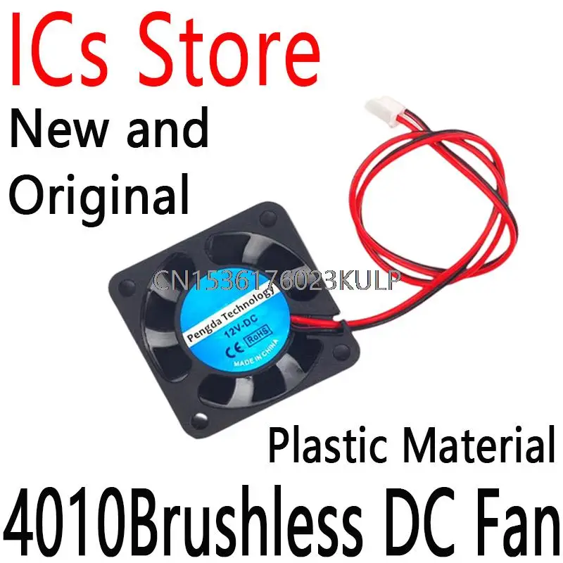 2 STKS Zwart 2 Pin 12 V 40 MM x 10 MM PC Cooling Koeler Fan Voor Arduino Raspberry Pi Reprap Ramps 3D Printer 4010 Borstelloze DC Fan