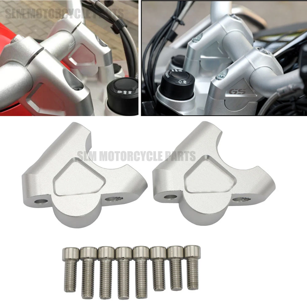

2PCS 32mm CNC Machining R 1200 GS R1250GS Handlebar Risers Bar Clamp Extend Adapter With Bolts for BMW ADV 2014-2019 R1200GS LC