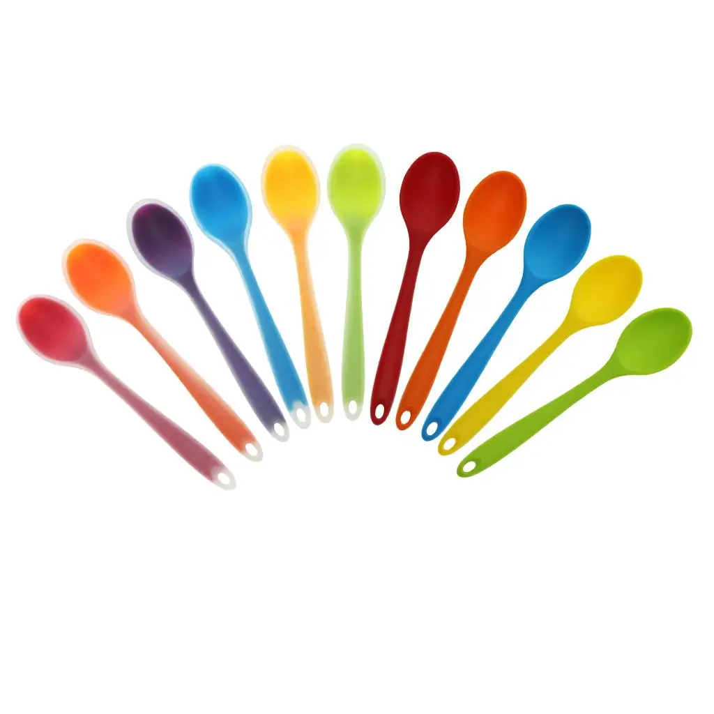 Nonstick Silicone Table Dinner Spoon Food Grade Ladle Creative Kitchen Utensil for Easy Cooking and Serving