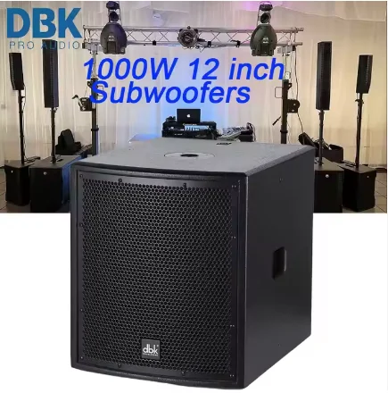 Bass Box 1000W 12 Inch Active Subwoofer Custom Wooden Powered Subwoofer Sound Equipment for  Stage Concert