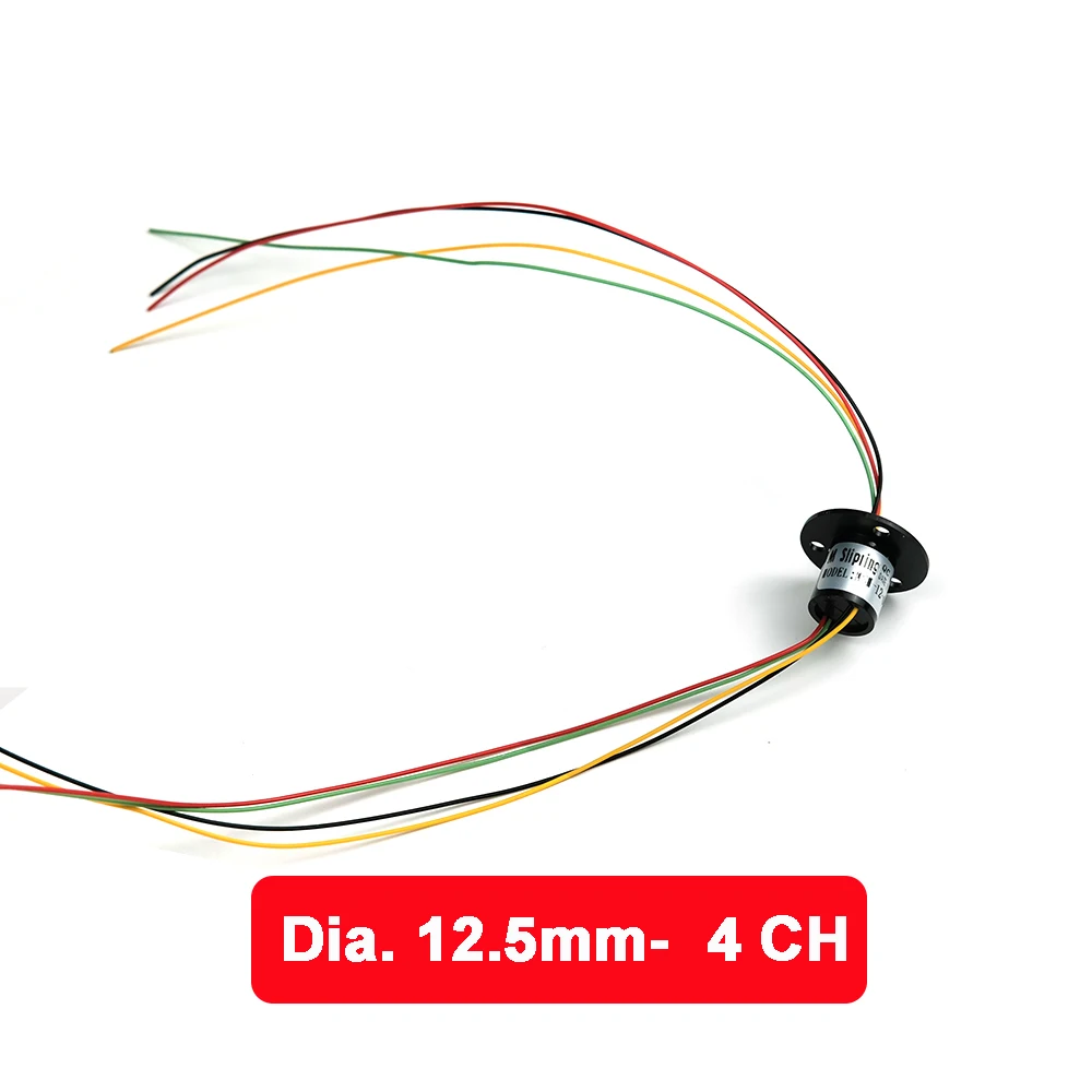 2/4//6/8/12Channel Micro Rotate Slip Ring 2A Diameter 12.5mm For RC Excavator Model DIY PTZ Gimbal Electric Collector Rings