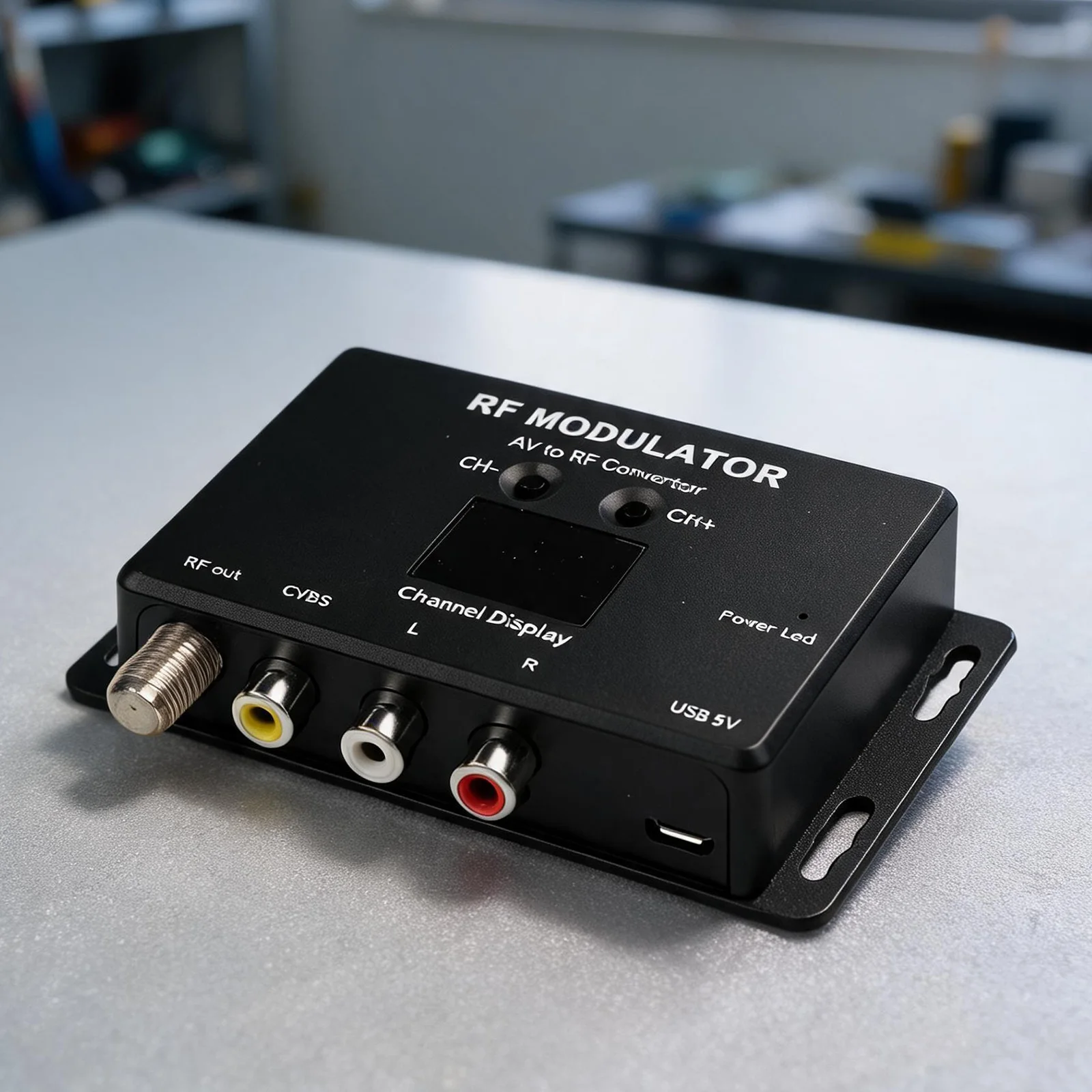 Audio Video Signal Converter AV To RF Converter Audio Carrier 4.5 5.5 6.0 6.5MHz Frequency Range 471.25MHz-885.25MHz