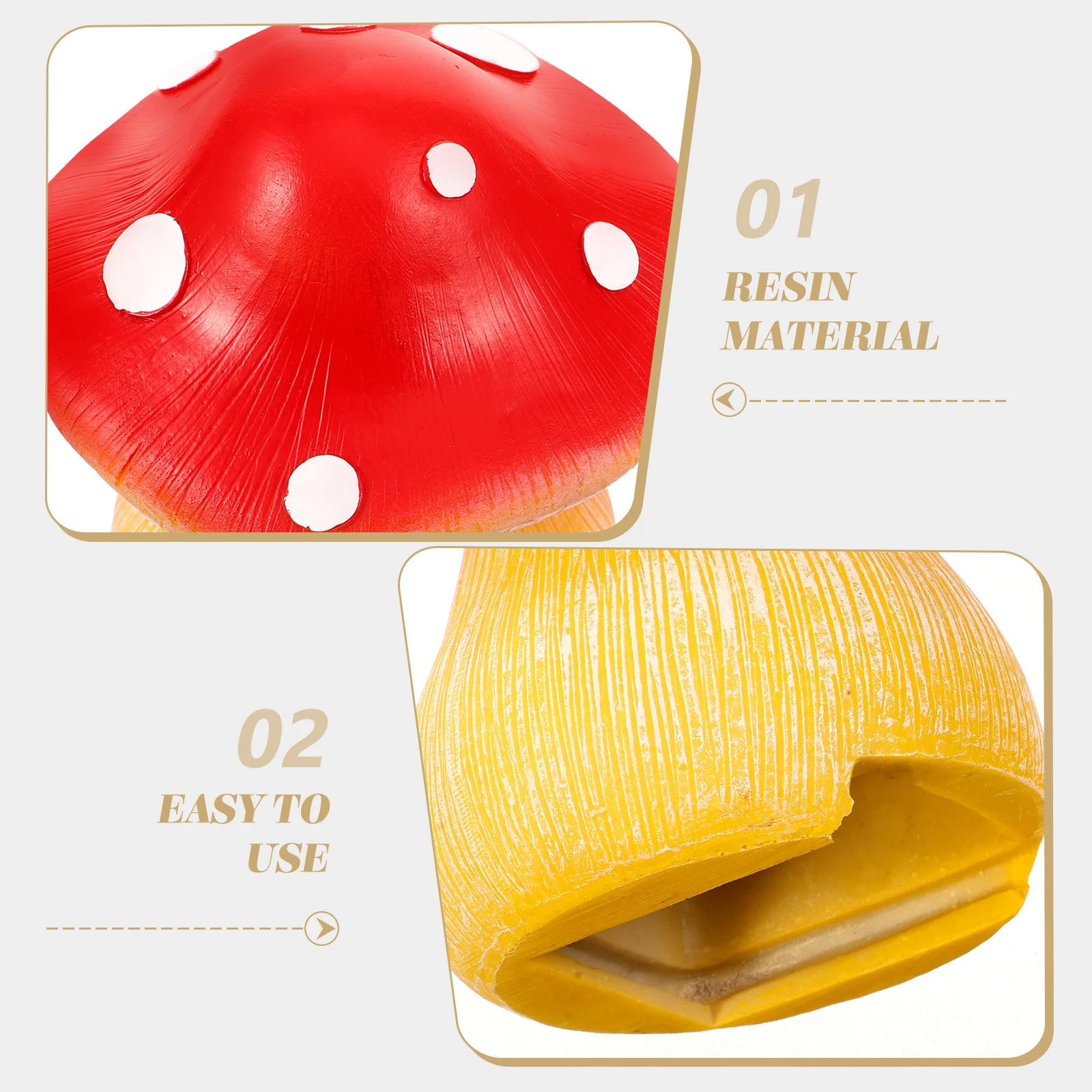 صندوق تخزين بمفتاح حديقة الفطر في الهواء الطلق بمظهر مقلد للمفاتيح الاحتياطية وحامل مخفي ديكور ساحة الراتنج #2