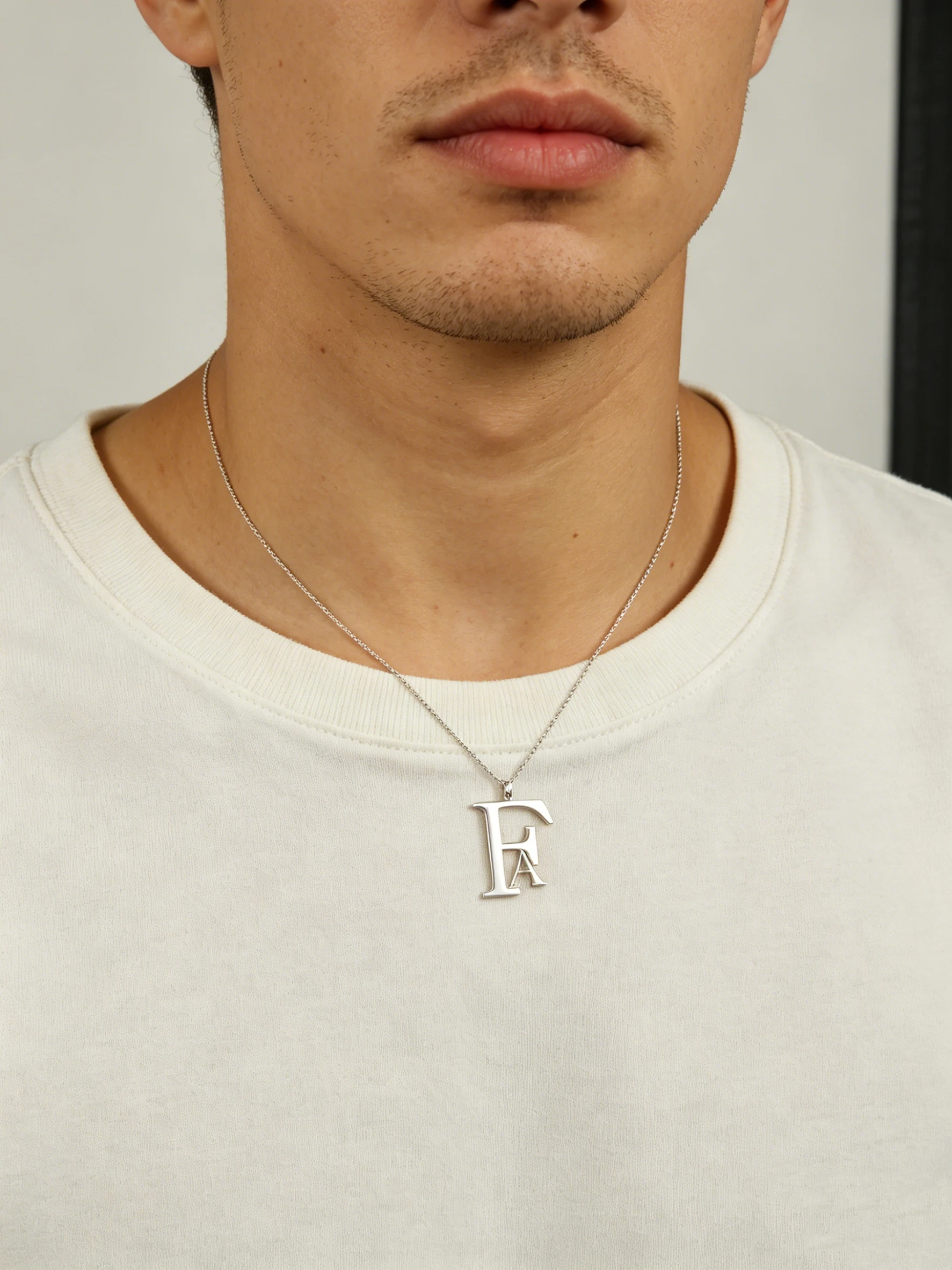 Custom Uppercase Initial Necklace Personalized Alphabet Splicing Choker Bespoke Necklaces For Women Men Stainless Steel Jewelry