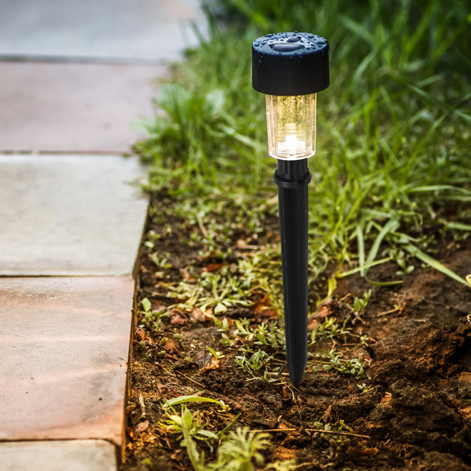 

20Pcs Garden Lamp Sturdy Ground Stakes ABS Replacement for Solar Lawn Light Yard Spike Stake Outdoor Use Stakes for Ground