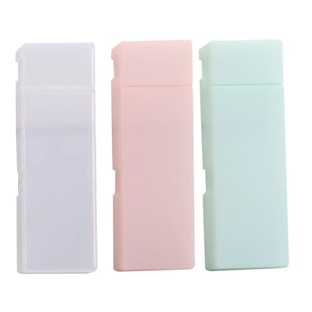 

3Pcs Transparent Stationery Box Plastic Pencil Case Waterproof Wearproof Pen Holder for Kids School Students Organization