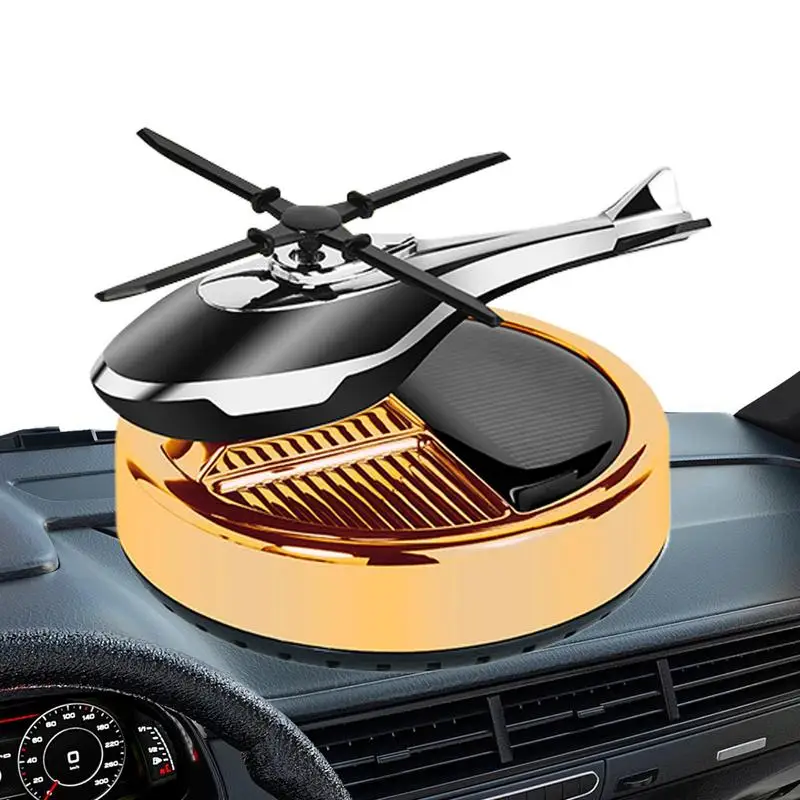 Rotating Solar Car Fresheners Helicopter Shaped Rotating Oil Diffuser Solar-Activated Scent Helicopter Freshener Diffuser For