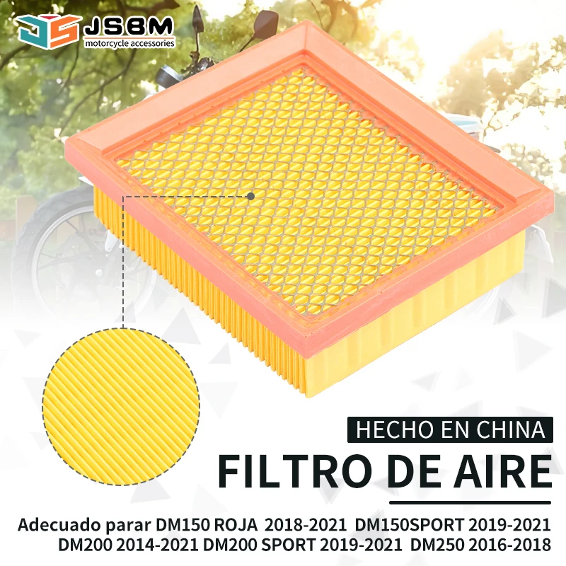 Accesorios para motocicleta JSBM: Filtro de aire para Italika DM150 Roja DM200 Sport DM250 DM250X DM 150 200 250 250X 2014 2015 2016 2017 2018 2019 2020 2021 2022 2023 2024