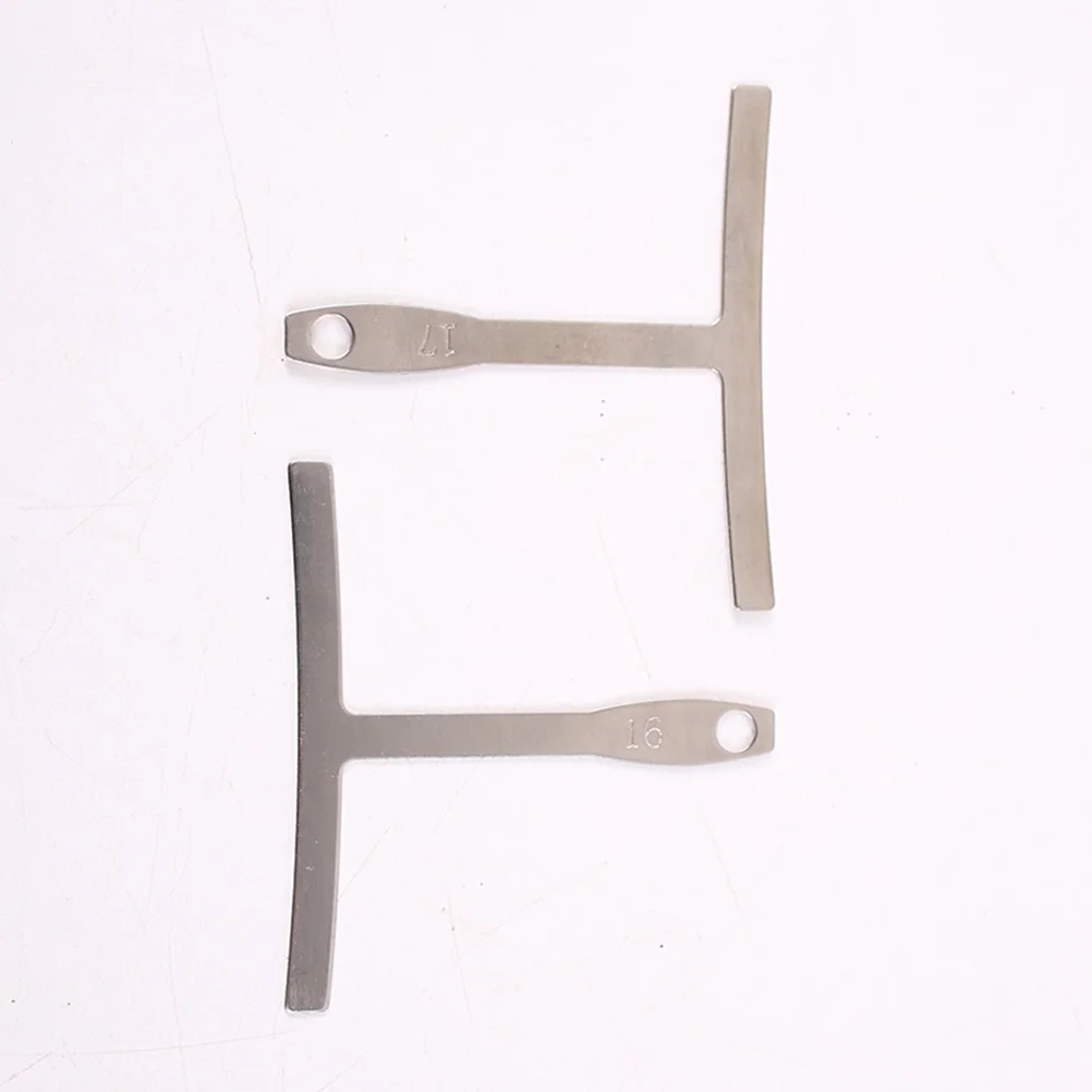 9pcs One Set Guitar T Shaped Measuring Calipers Adjustment  Stainless Steel Guitar Neck Fingerboard Wire Radian Ruler